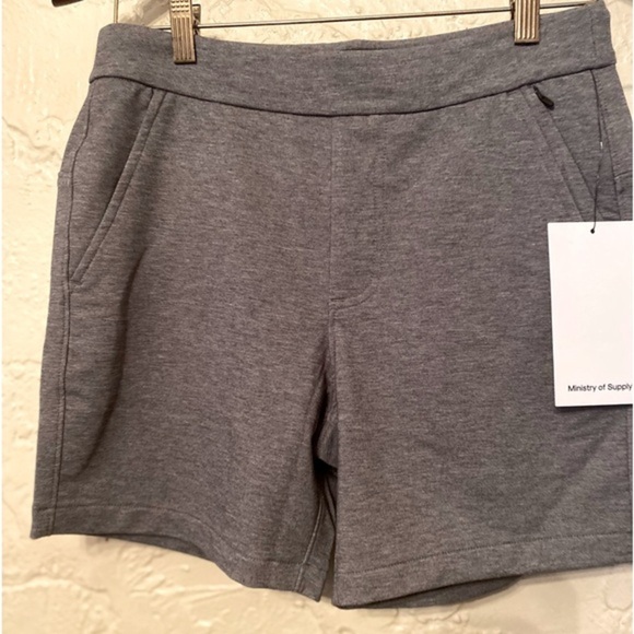 Ministry of Supply Fusion Terry Gray Short Comfort Elevated Minimal (XS) NWT - Picture 1 of 6